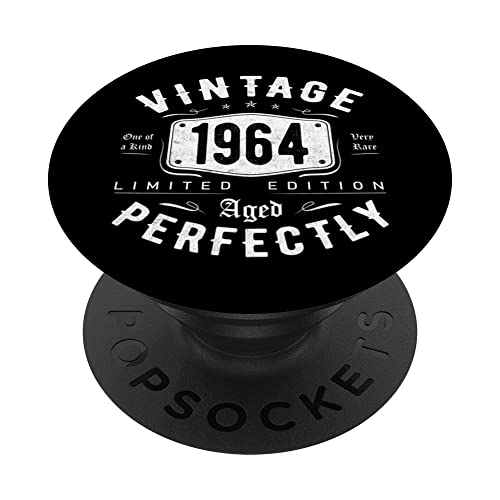 Regalo 58 años Cumpleaños Hombre Mujer - Vintage 1964 PopSockets PopGrip Intercambiable