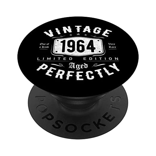 Regalo 58 años Cumpleaños Hombre Mujer - Vintage 1964 PopSockets PopGrip Intercambiable