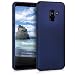 Produktbild kwmobile Case kompatibel mit Samsung Galaxy A8 (2018) - Hülle Silikon metallisch schimmernd - Handyhülle Metallic Blau
