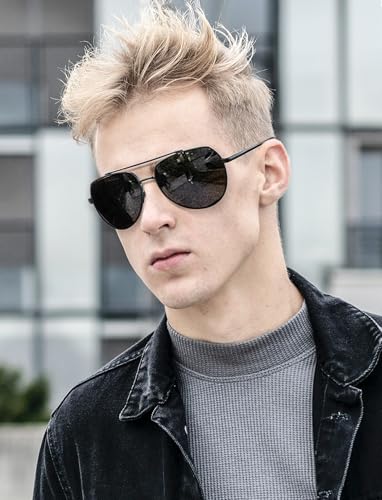Aviator Sunglasses for Men, Lightweight Mens Sunglasses Metal Frame Pilot Sun Glasses for Driving Fishing2