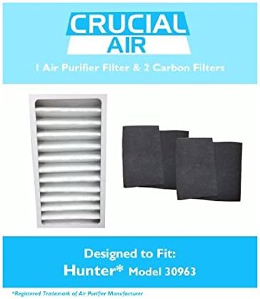 Crucial Air Purifier Filter and Carbon Filters – Compatible with Hunter Brand Filter Part # 30901, 30903, 30907, 30958, 30959, 30963 – Models 30710, 30711, 30730 – Bulk Packs (3 Pack)