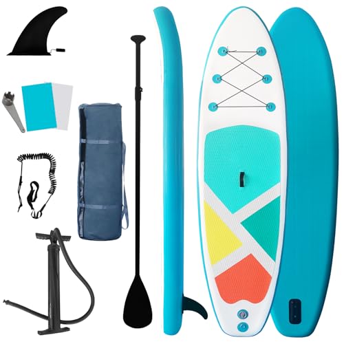 Inflatable Stand-Up Paddle Boards for Adults, QILEBA 10ft Extra Wide