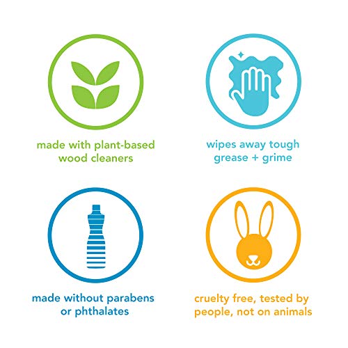 method daily wood cleaner almond plant-based formula that cleans shelves tables and other wooden surfaces while removing dust amp grime 28 oz spray bottles pack of 1