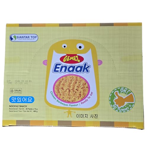 BENEPISYO Gemez Enaak Crispy Ramen Noodle Snack, 30 Packs, Savory Chicken Flavor, Individually...