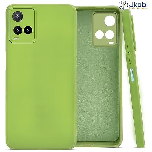 Image of Jkobi Back Cover Case for Vivo Y21 2021 (Matte Finish Silicone with Inside Fiber Cloth |Light Green)