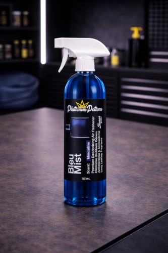 Image of Water-Based Car Air Freshener Spray | Luxury Automotive Deodorizer | Mold-Resistant Formula | Eliminates Odors and Refreshes Vehicle Interior | 17 fl oz | Bleu Mist
