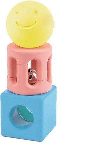 Miniatura 2 de Hape Sonajero geométrico  Juguetes coloridos para recién nacidos, bebés y niños pequeños, juego de juguetes educativos tempranos de 3 piezas
