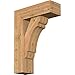 Ekena Millwork BKT0806X22X30OLY05SWR Olympic Block Bracket w/Offset Brace, 22" D x 30" H Rustic Wood, 7 1/2" W Western Red Cedar (Smooth)