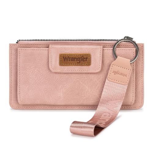 Image of Montana West X Wrangler Wallet for Women Ladies Female Card Cases & Money Organizers Wristlet with Wallet Large Clutch with Coin Purse Smooth Zipper and Rfid Lining