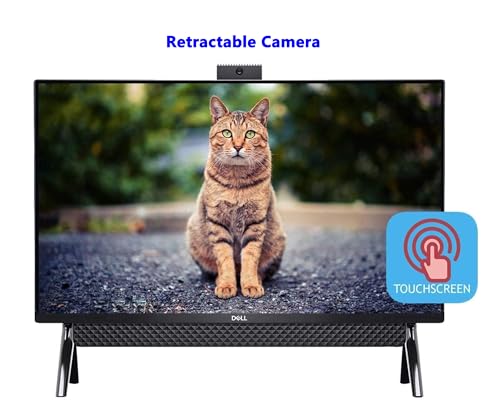 Image of Dell Inspiron 27'' FHD Touch All-in-One Desktop, Intel 4-Core i5 CPU, Pop-Up Camera, Included Wireless Keyboard & Mouse, HDMI In /Out, Ethernet, 16GB RAM|512GB SSD+1TB HDD, for Home & Office, RK Bundle