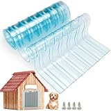 Dog Door Replacement Flaps 11.8 in x 4.9 ft Safe Vinyl Doggie Door Strips, Pet Door Replacement Flap Plastic Vinyl Strip Curtain for DIY Pet Door Clear