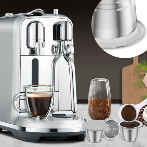 Image of Supvox 2Pcs Reusable Stainless Steel Coffee Pods Compatible with Nespresso