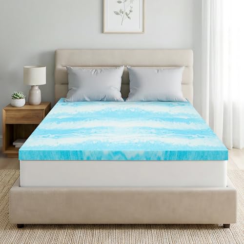 IULULU Queen Size Mattress Topper, 2 Inch Gel Memory Foam Topper, Light Comfort Upgrade, CertiPUR-US...