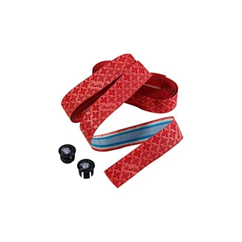 SKWI: KI Skwiki Road Bike Handle Bar Tape, Adherent PU Leather, Gripy, High Rebound, Breatheable, Multi-Layer Structure (RED) Cover
