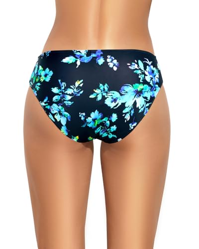 Image of Women Bikini Bottom Full Coverage Bathing Suit Bottoms Swimsuit Bottom | Low Waist Design, Side Strap Cutout, Full Rear Coverage, Secure Fit, Soft Breathable Fabric