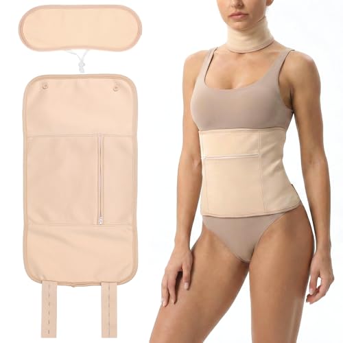 2 Stück Castor Oil Pack Kit Rizinusöl-Packung Wiederverwendbare Rizinusöl Packungen Bauch Hals Rizinusölpackung Verstellbare Elastische Träger Castor Oil Wrap für Bauch Hals(Ohne Rizinusöl)
