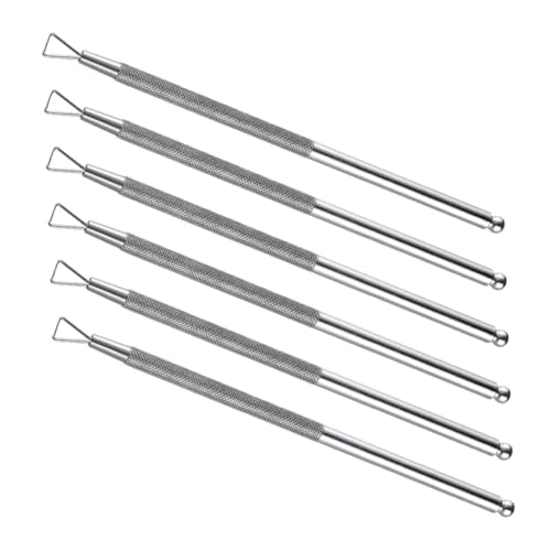 HAPINARY Professional Nail Tools Kit 6pcs Set of Gel Nail Polish Remover Tool Pusher Scraper Stainless Steel for Home Salon