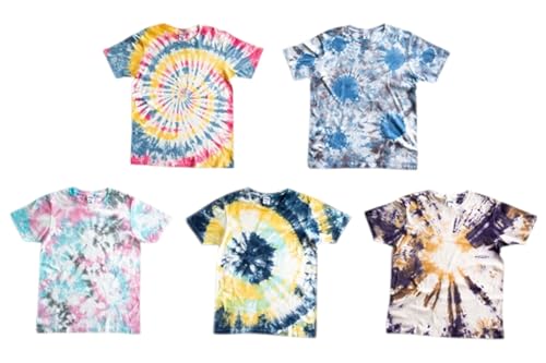 0809タイダイ染めオリジナルTシャツ作成キット XLサイズ Aセット[イエロー×チェリーピンク×ブリリアントブルー][自分探求、おひとり様キット]