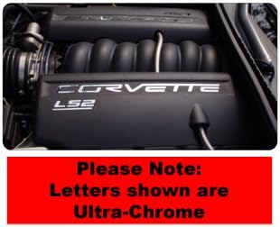 Eurosport Daytona- Compatible with 2005-2013, C6 Fuel Rail Letters with LS2 (Pair) - Red Opaque