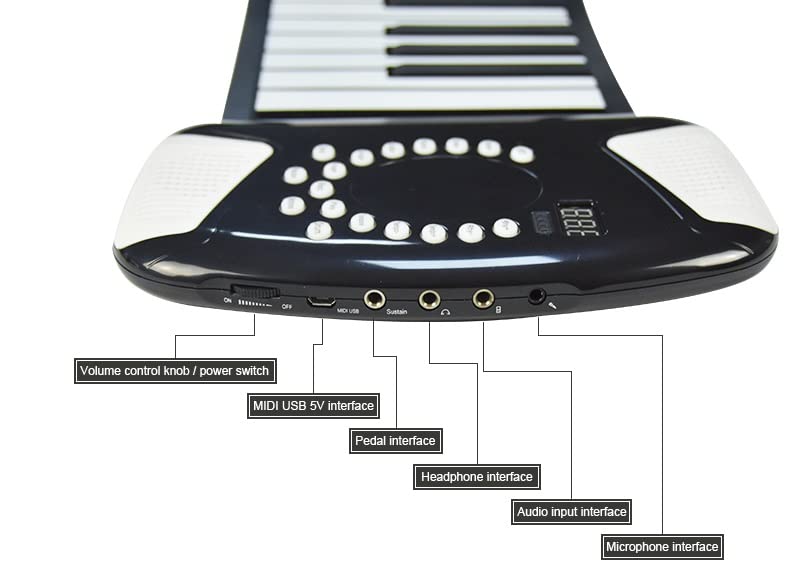 TSTS Piano électrique Pliable Piano Flexible Électronique 88 Clés du Clavier Musical Midi Piano Pratique pour Les… - Les Beatles, Paul McCartney, John Lennon, RIngo Starr, George Harrison TSTS Piano électrique Pliable Piano Flexible Électronique 88 Clés du Clavier Musical Midi Piano Pratique pour Les… – Image 4