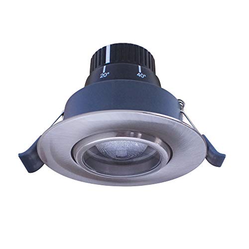 Image of Armacost Lighting 223811 Gimbal Recessed Articulating LED Puck, Brushed Steel, Bright White Light