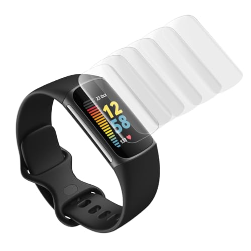 WFPPSK 6 Pack Screen Protector for Fitbit Charge 5/6, HD Clear Charge 6 Screen Protector Anti Bubble Full Coverage Protective Film Flexible TPU WFPPSK 6 Pack Screen Protector for Fitbit Charge 5/6, HD Clear Charge 6 Screen Protector Anti Bubble Full Coverage Protective Film Flexible TPU