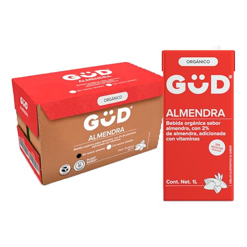 La mejor comparación de Azúcar y leche del mes. 41 GÜD Leche de Almendras Orgánica Sin Azúcar, 1L x 12 piezas
