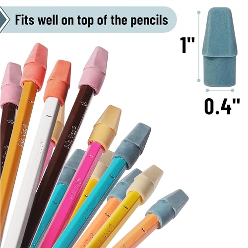 Image of Mr. Pen- Pencil Erasers Toppers, 120 Pack, Colorful, Latex Free, No Smudge | Mr Pen Erasers for Pencils