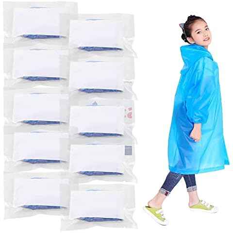 10 Pack Rain Poncho Waterproof Raincoat for Men Women Adult Teenager, Wallet Poncho Pocket Raincoat for Hiking Camping Outdoor Cover
