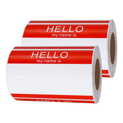 Hycodest Hello My Name is LabelA1[̃XebJ[200 ݉\ȃl[^O 2.25 x 3.5C` CxgAcAp[eB[p̃l[obW (bh 2[)