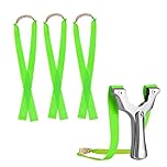 Chihutown 12 Pieces Slingshot Flat Rubber Bands 1mm Thickness, Elastic Rubber Band Bungee Replacement for Slingshot Catapult Hunting, Hunting Catapult Elastic Bungee (green)