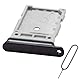 MMOBIEL Dual-SIM- Kartenhalter Kompatibel mit Samsung Galaxy S22 Plus 5G - SIM-Tray - SIM-Kartensteckplatz - SIM-Kartenhalter Ersatz - inkl. SIM-Nadel und Wasserdichtem Gummiring - Schwarz