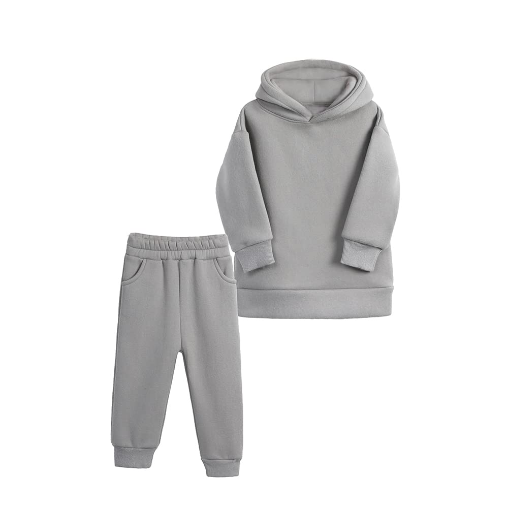 MYGBCPJS Youth 2PCS Jogger Outfits Set Fleece Hooded + Sweatpants Boys Girls Athletic Sweatsuits Pullover Clothes