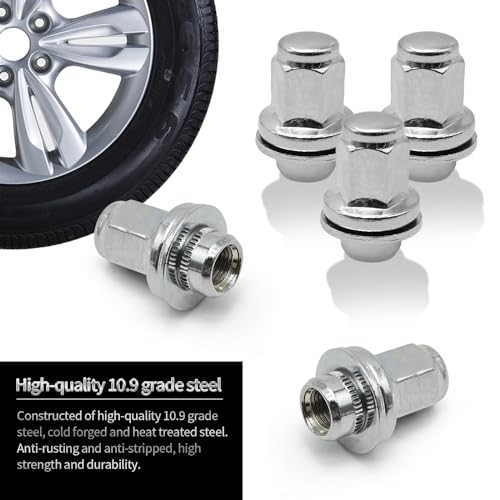 Image of 5PCS M14-1.50 Wheel Nut Replacement Front and Rear 9-1000371, 9094201103, 90942-01103, 90942A1001, 611-277, 611-2771, 6112771, 910003 Compatible with Toyota Tundra 2007-2021 (Pack of 2)