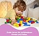 Eichhorn 100010171 100 bunte Holzbausteine in der Aufbewahrungsbox mit Kordel und Sortierdeckel, für Kinder ab 1 Jahr
