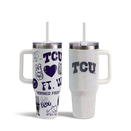The Memory Company Officially Licensed NCAA - Texas Christian University 2-Pack Game Day Tumblers Team Spirit/Bling