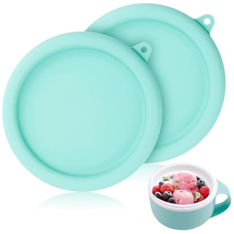 2pcs BPA-Free Silicone Lids for Ice Cream Maker Cover