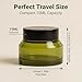2PCS 15ml 0.5 OZ Empty Refillable Matt Green Frosted Glass Cosmetic Jar Containers With Inner Liner Luxury Cosmetic Sample Pot BB CC Cream DIY Beauty Tools Accessories Portable Make Up Travel Bottles