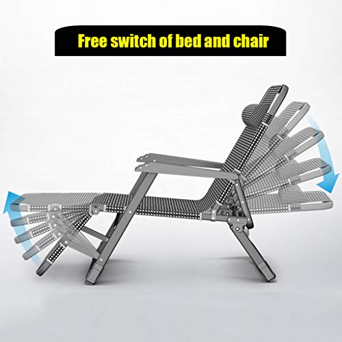 Chaise de camping inclinable et pliante avec coussin confort