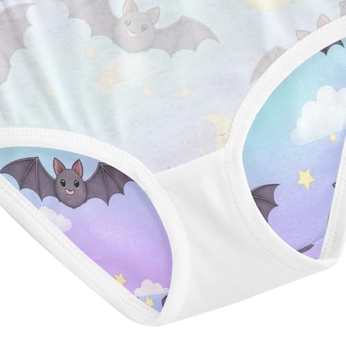Cute Bats Girls' Underwear, Toddler Briefs, Girls' Cotton Brief Underwear, 2–8 Years4