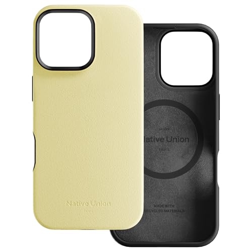 Image of Native Union Active Case - MagSafe Compatible with Built-in Magnets - Rugged Design - Recycled Materials - Ultra-Durable Drop Protection up to 10ft / 3m for iPhone 16 Pro Max (Lemon)