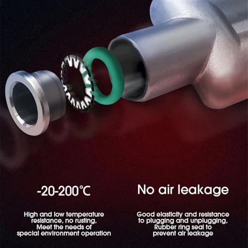 Conector rápido de tubería de aire PZA en acero inoxidable 304 2