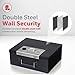 Honeywell Safes & Door Locks - Hideable Small Safe Box - Fire Resistant Document Safety Box for Home - Steel Security Digital Code Lock for Personal Items, Jewelry, Money Safe - 0.26-CU - Black - 6108
