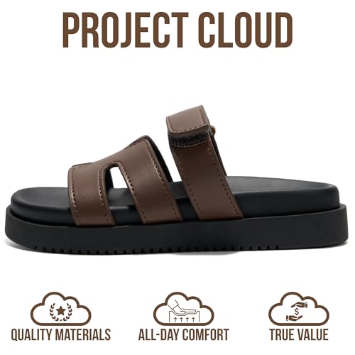 Sandales pour filles Project Cloud en cuir véritable et semelle douce
