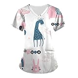 Material: las camisetas de manga corta para mujer están hechas de 72% poliéster, 23% algodón, 5% elastano. Suave, elástico y duradero