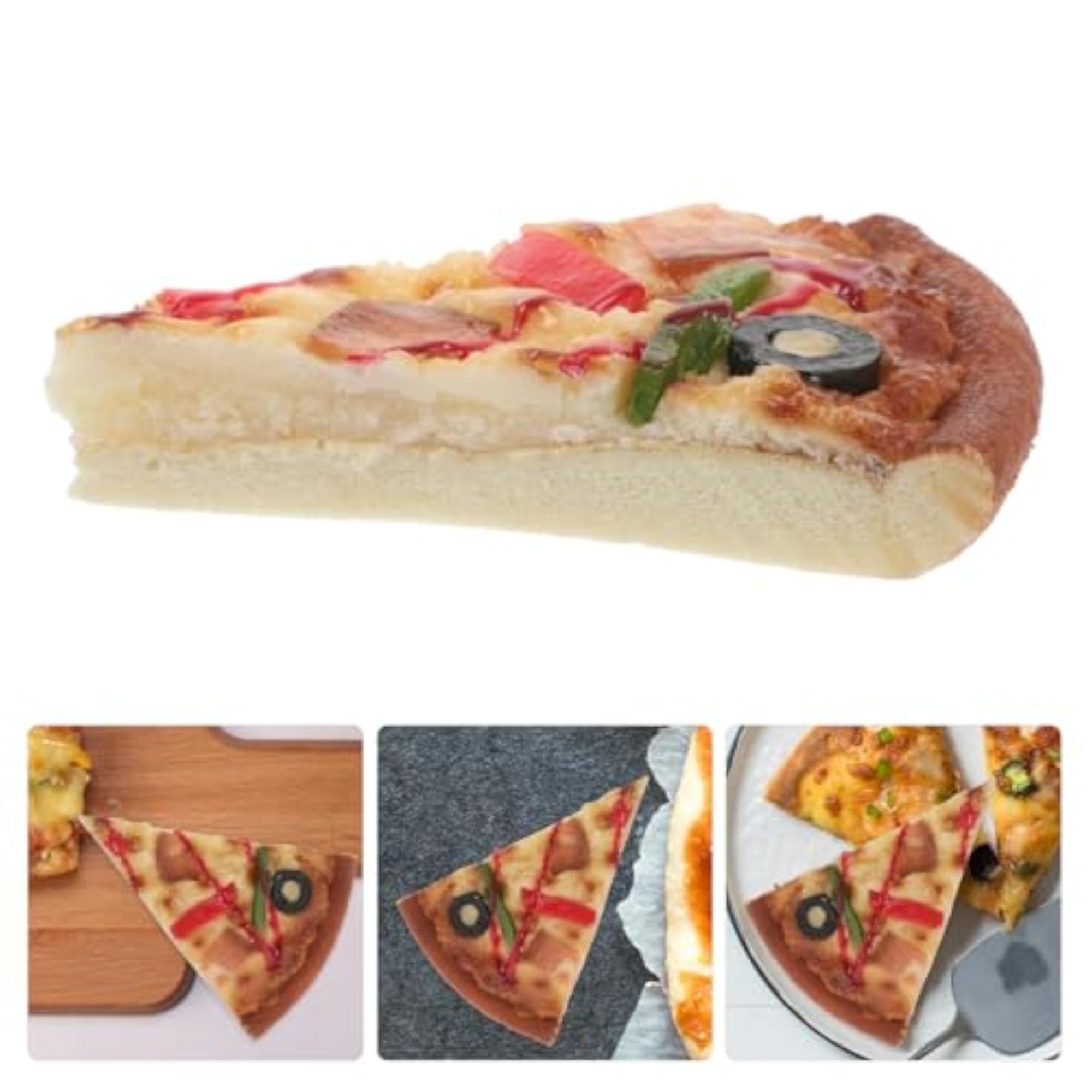 Realistic Faux Pizza Slice Model for Home Decoration
