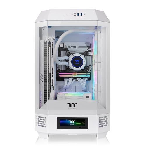 Image of Thermaltake Tower 250 Snow Mini-ITX Mini Tower; 2x120mm CT Fans Included; 360mm Radiator Support; 360mm GPU Clearance; Dual Chamber; CA-1Z9-00S6WN-AZ