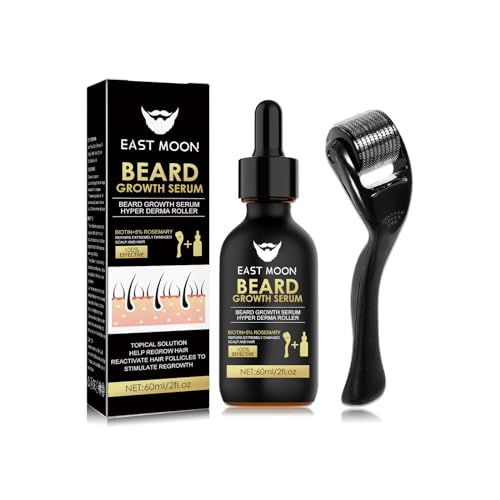 Beard Growth Kit with Derma Roller & Serum