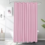 Shower Curtain, Solid Colour Fabric Shower Washable Curtain Mould Resistant and Water Repellent, Shower Curtain for Bathroom (pink,180 * 180)