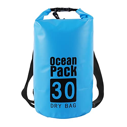 OPAHUTER Bolsa Seca Impermeable Flotante, Mochila De Techo De Bolsa Seca Impermeable 30L Bolsa Seca Bolsa Impermeable Mochila Aplicar para Kayak/Pesca/Rafting/NatacióN/Camping/Snowboard
